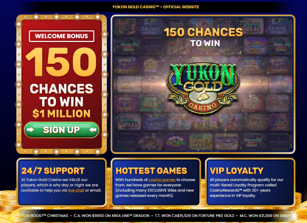 yukon gold casino bonus