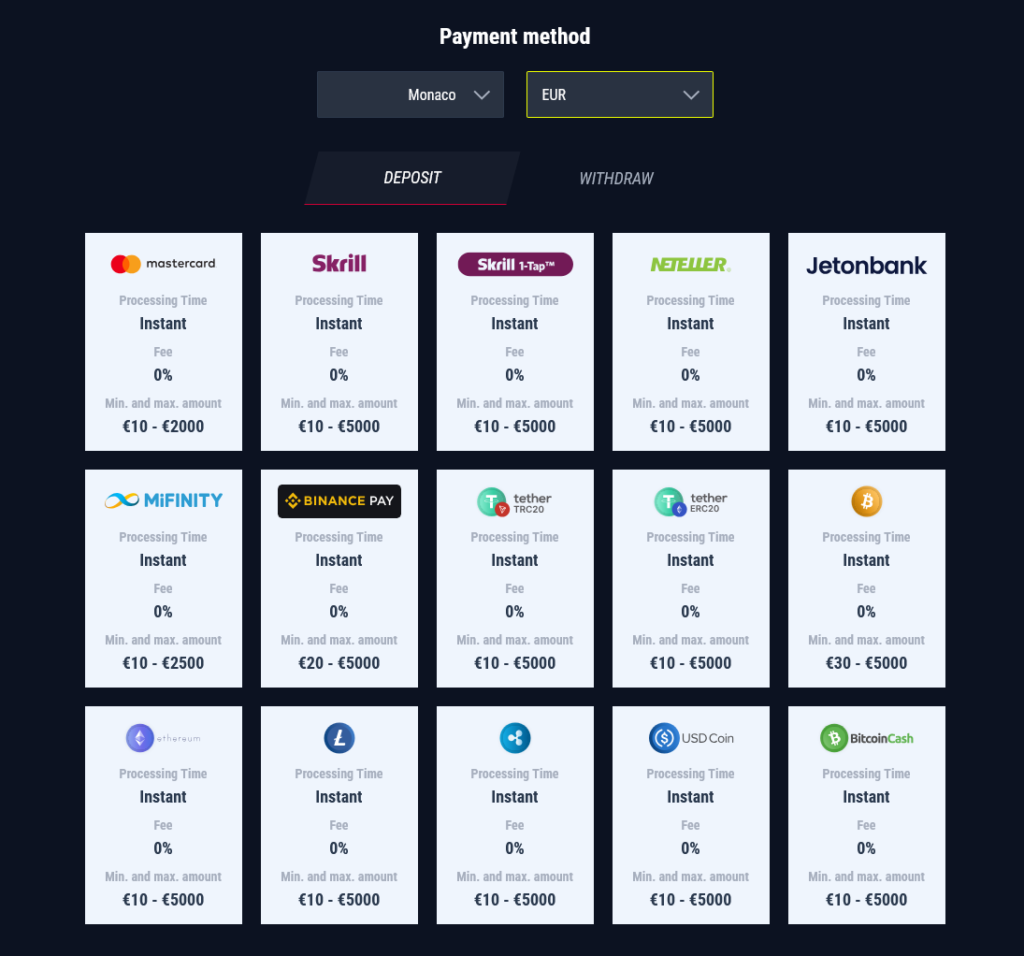 rabona casino payment